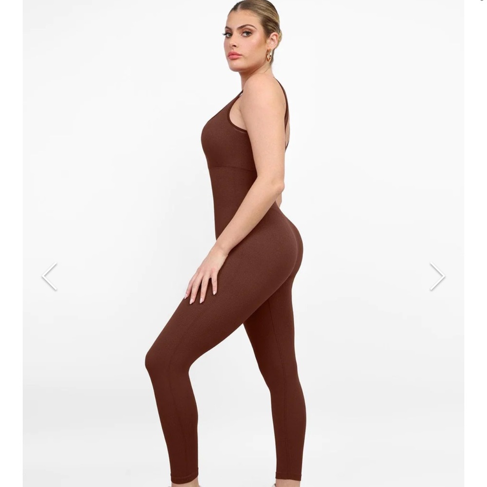 Seamless Square Neck One Piece Sport Romper Or Jumpsuit